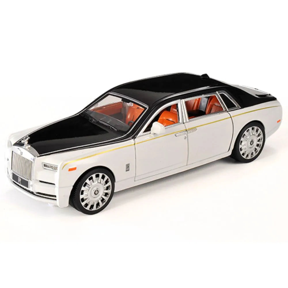 1:20 Rolls-Royce 2017 Phantom Black White Die Cast Model Car