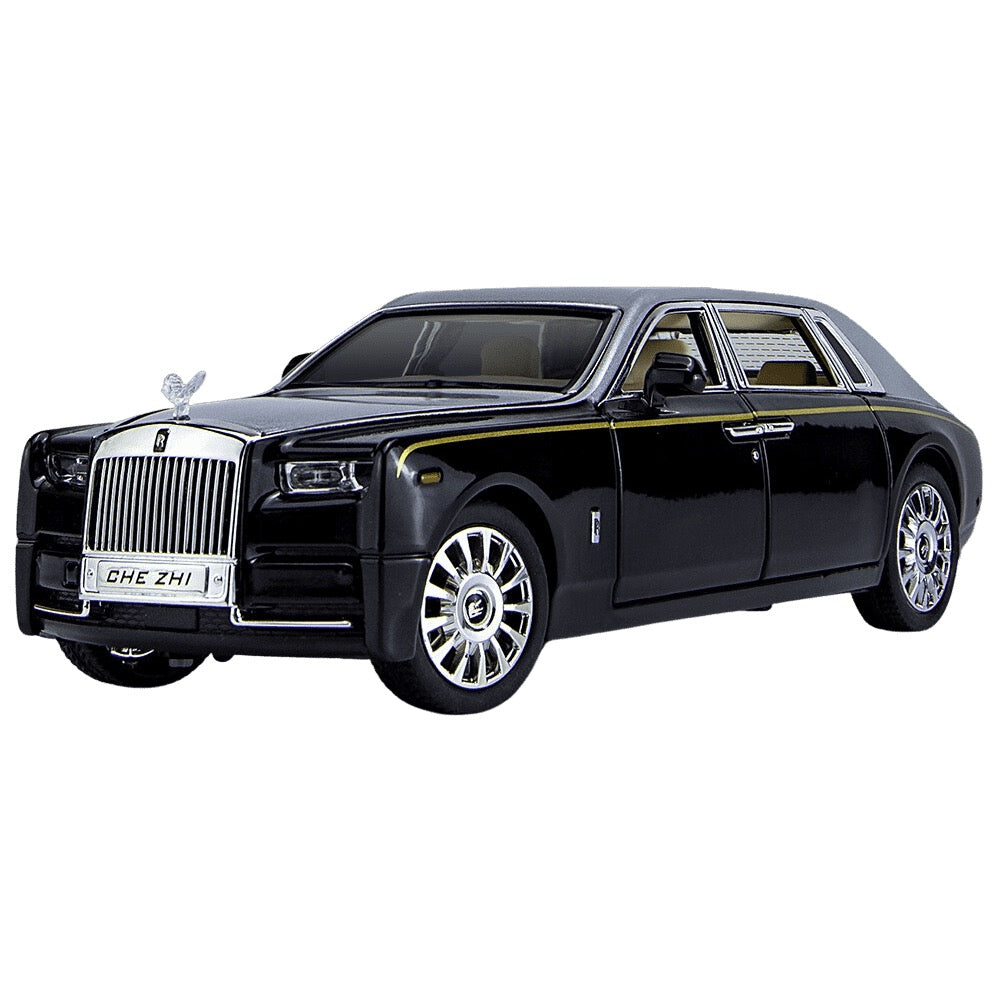 1:24 Rolls-Royce 2017 Phantom Silver Black Die Cast Model Car