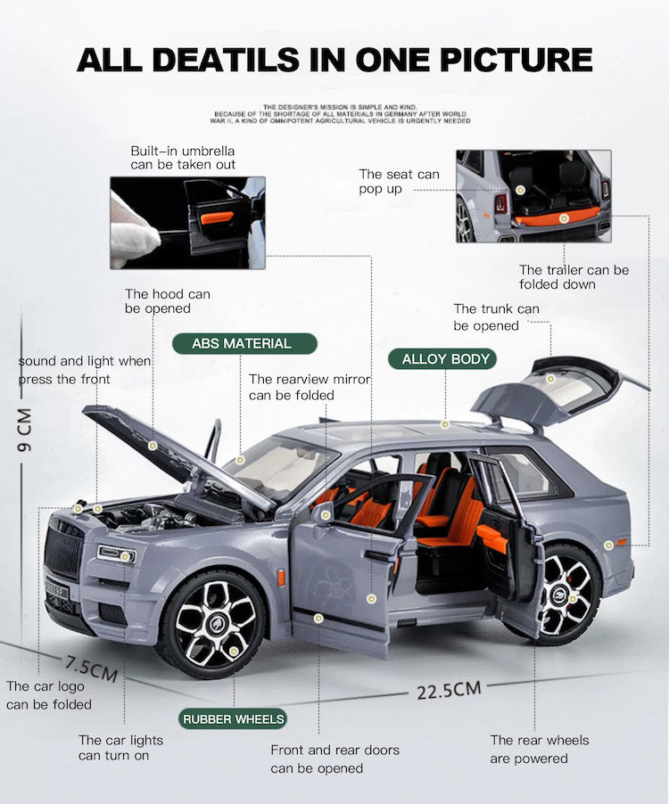 1:20 Rolls-Royce 2018 Cullinan Die Cast Model Car