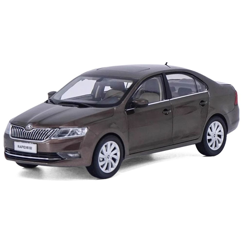 1:18 Skoda 2018 Rapid Brown Die Cast Model Car