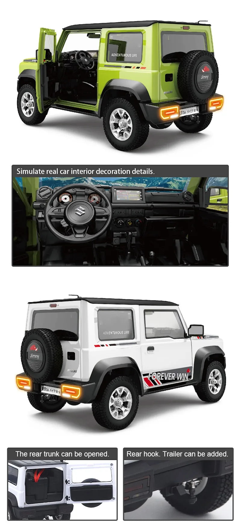 1:16 Scale Suzuki Jimny RC Off-Road Crawler - 2.4GHz Simulation Car Series