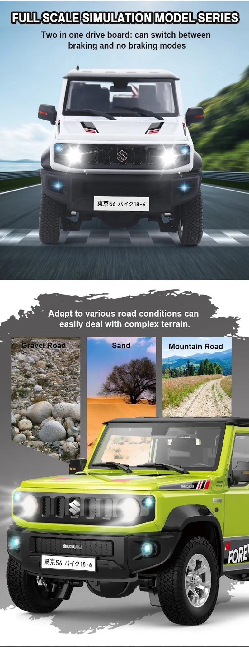 1:16 Scale Suzuki Jimny RC Off-Road Crawler - 2.4GHz Simulation Car Series