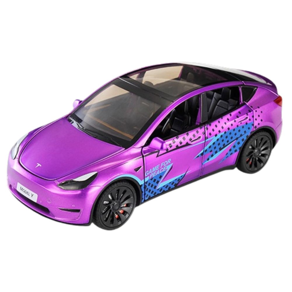 1:24 Tesla 2019 Model Y Purple Die Cast Model Car