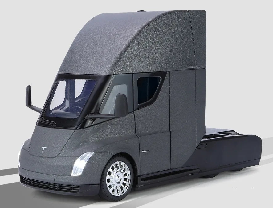 1:24 Tesla 2022 Semi Truck Black Die Cast Model Car