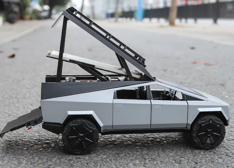 Véhicule de camping-car Cybertruck Tesla 2023 à l'échelle 1:24 