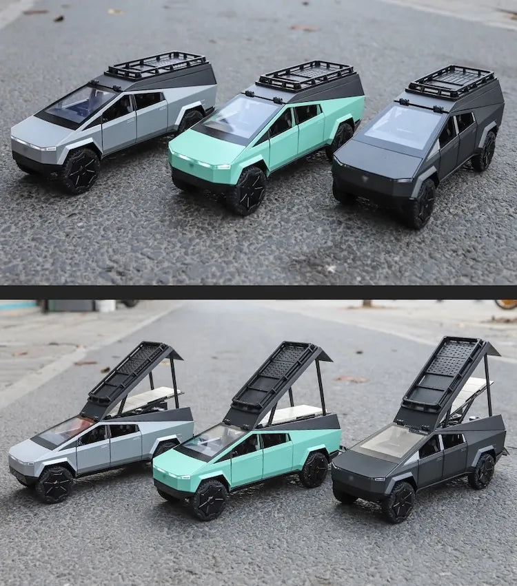 Véhicule de camping-car Cybertruck Tesla 2023 à l'échelle 1:24 