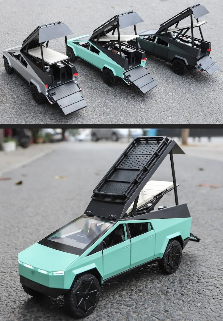 Véhicule de camping-car Cybertruck Tesla 2023 à l'échelle 1:24 