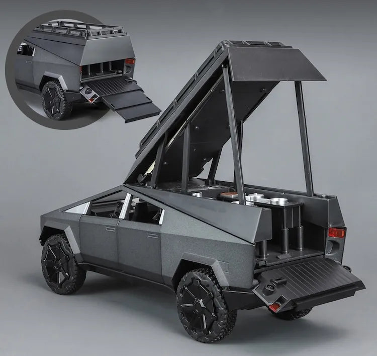 Véhicule de camping-car Cybertruck Tesla 2023 à l'échelle 1:24 