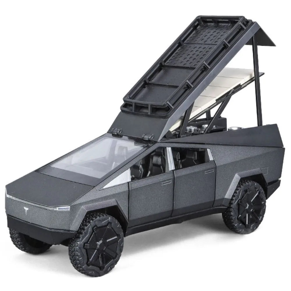 Véhicule de camping-car Cybertruck Tesla 2023 à l'échelle 1:24 