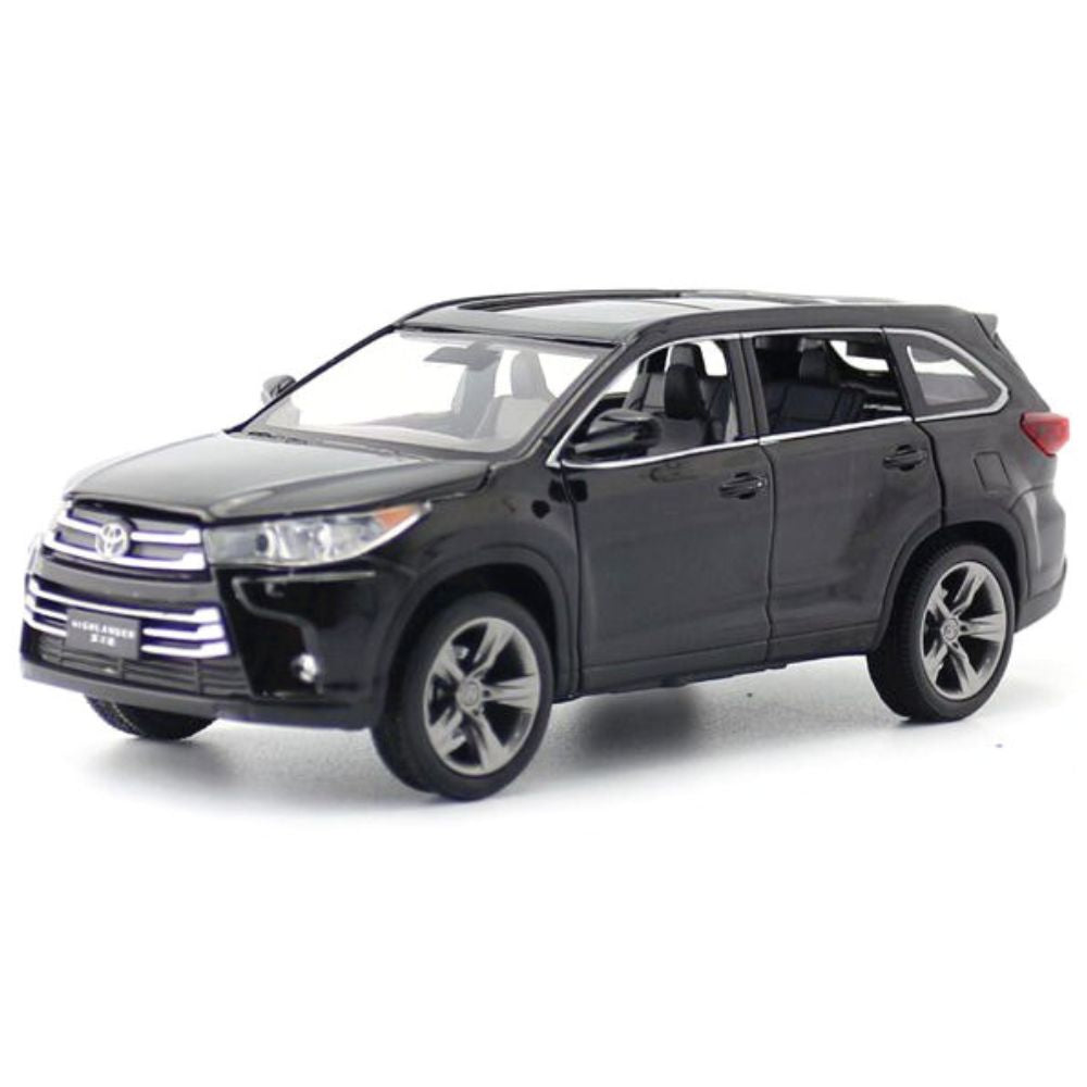 1:32 Toyota 2016 Highlander 3rd Black Die Cast Model Car