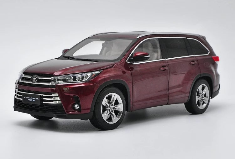 1:18 Toyota 2018 Highlander Die Cast Model Car