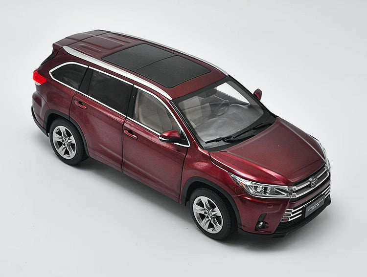 1:18 Toyota 2018 Highlander Die Cast Model Car