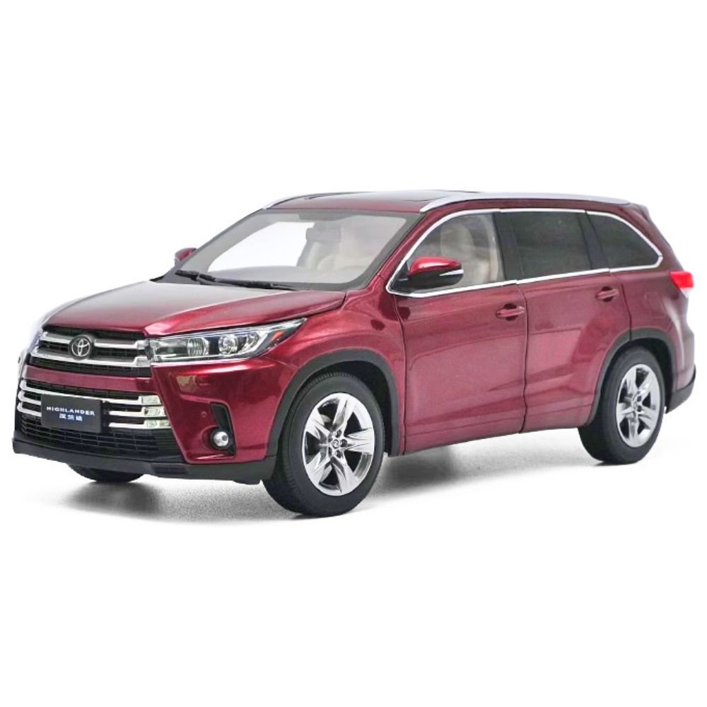 1:18 Toyota 2018 Highlander Red Die Cast Model Car