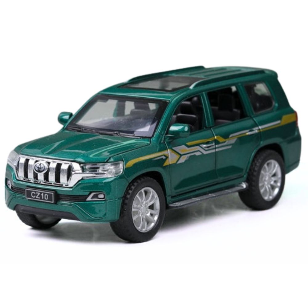 1:32 Toyota 2018 Land Cruiser Prado Green Die Cast Model Car