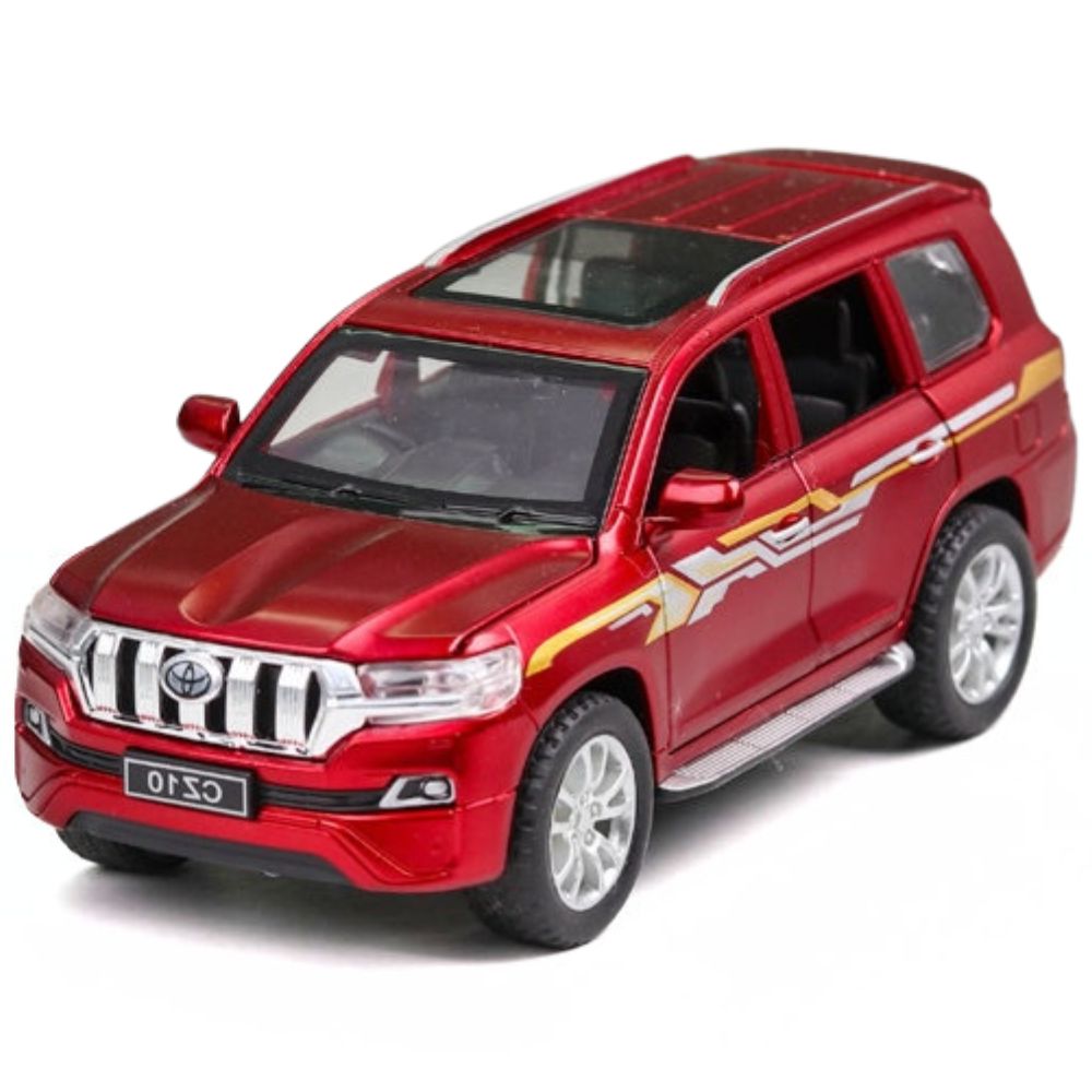 1:32 Toyota 2018 Land Cruiser Prado Red Die Cast Model Car