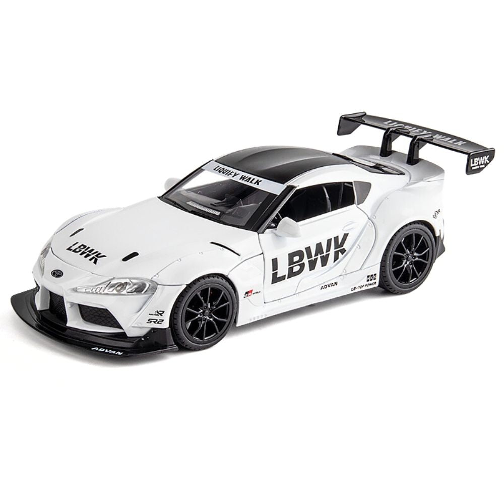 1:24 Toyota 2019 Supra LBWK 5th White Die Cast Model Car