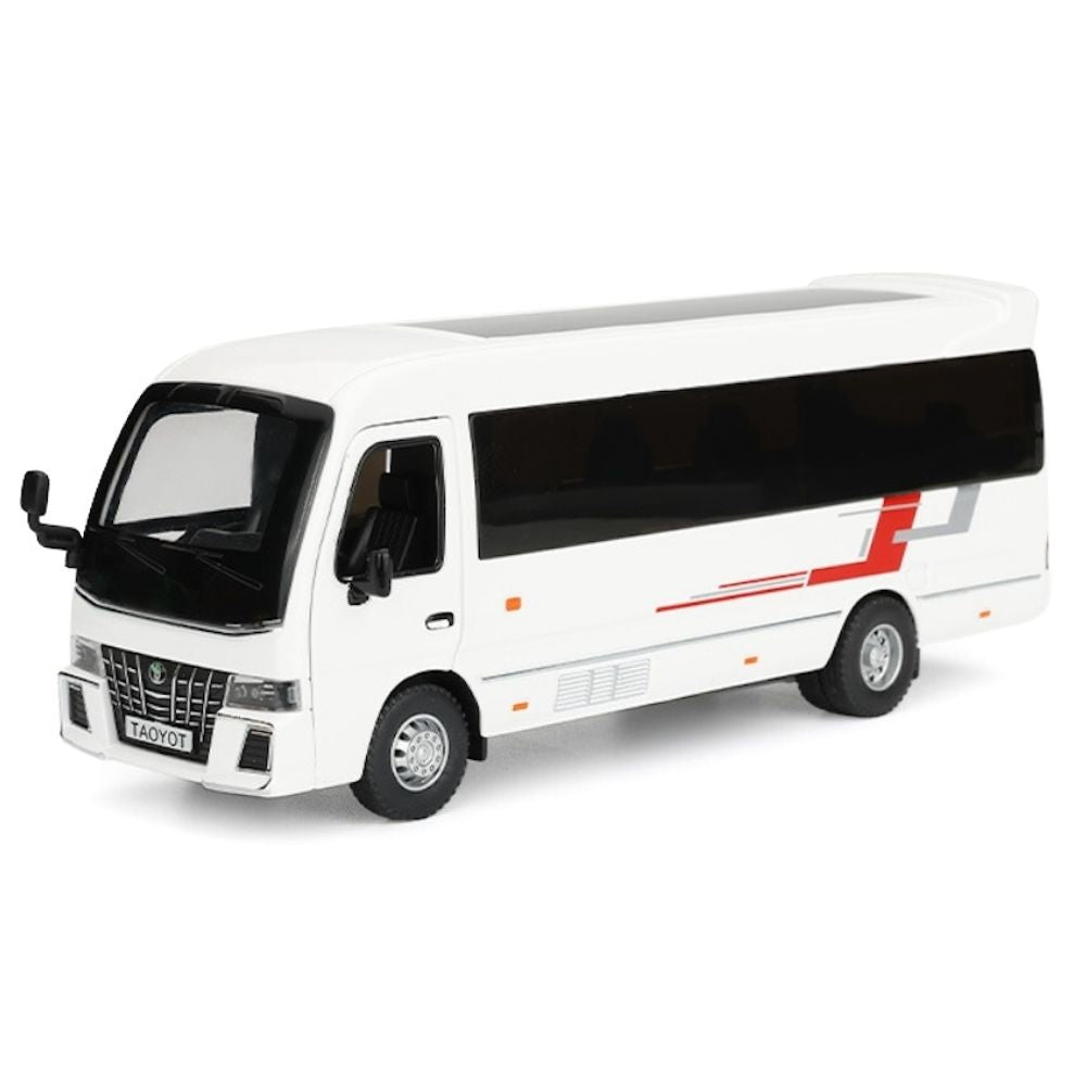 1:32 Toyota 2021 Coaster White Die Cast Model Car