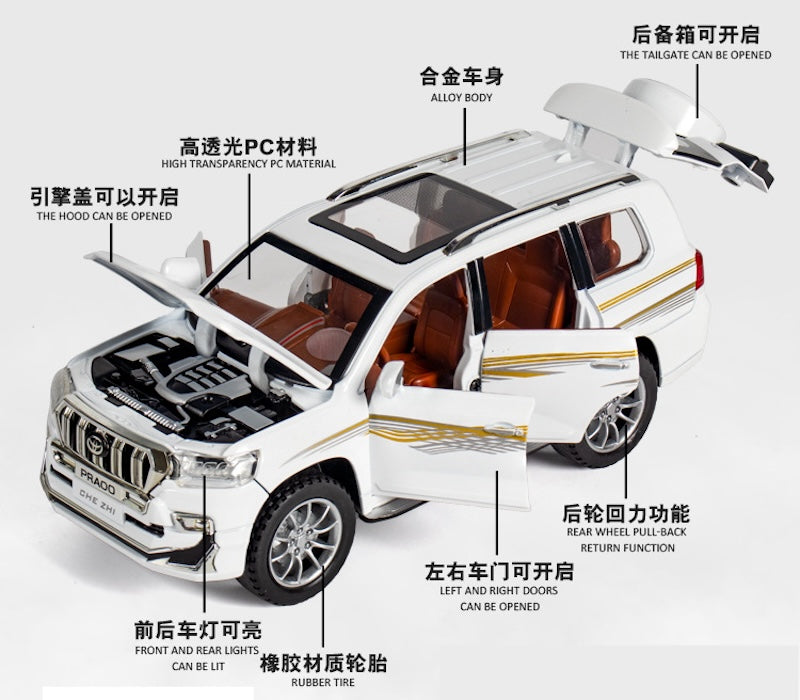 1:24 Toyota 2023 Land Cruiser Prado Die Cast Model Car