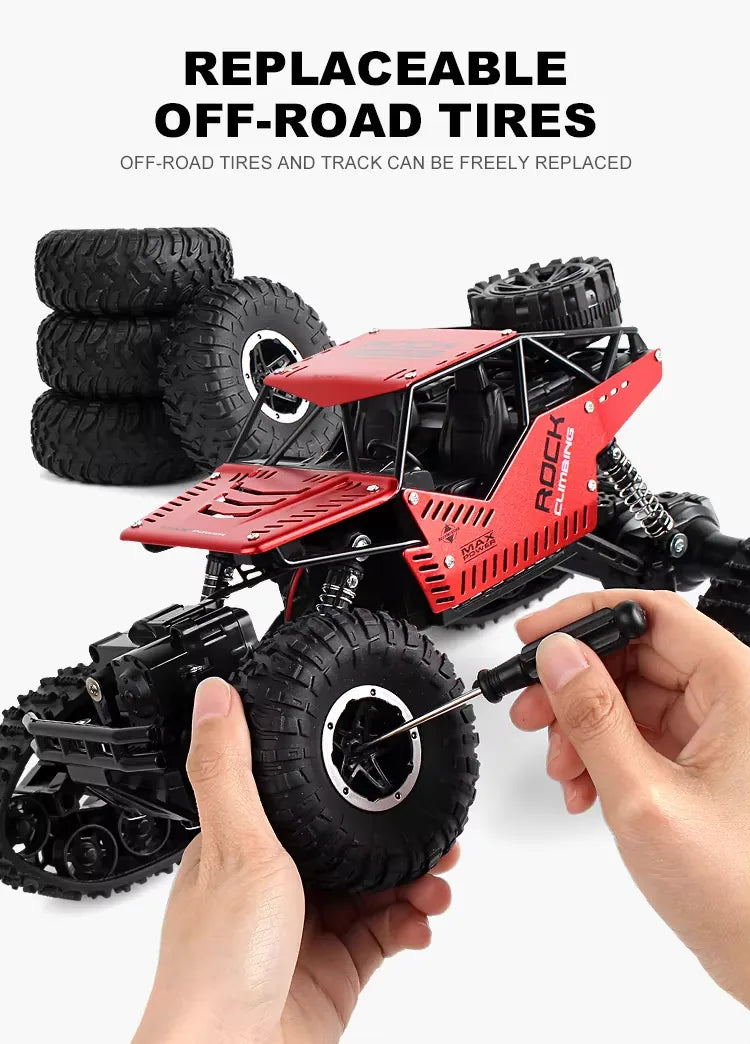 1:16 Scale Tracked RC Climbing Car - All-Terrain Off-Road 4WD Vehicle RC Car