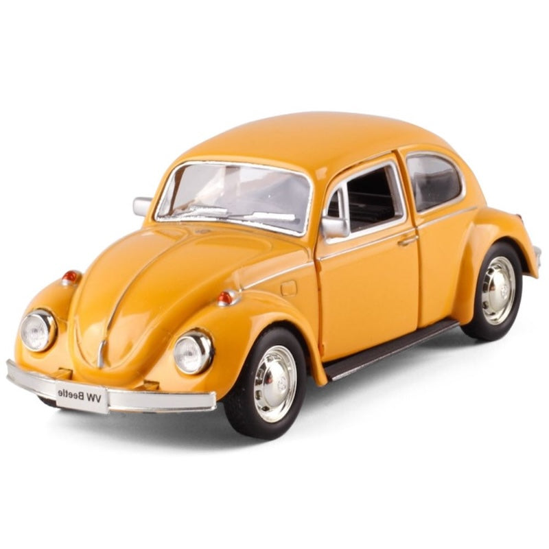 1:36 Volkswagen 1967 Beetle Yellow Die Cast Model Car