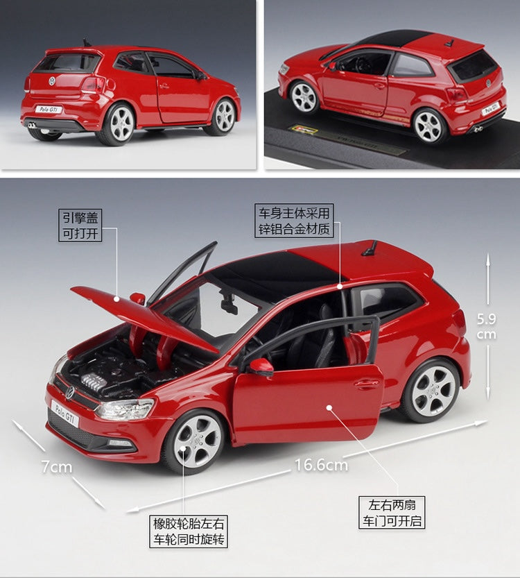 1:24 Volkswagen 2010 Polo GTI MK5 Die Cast Model Car