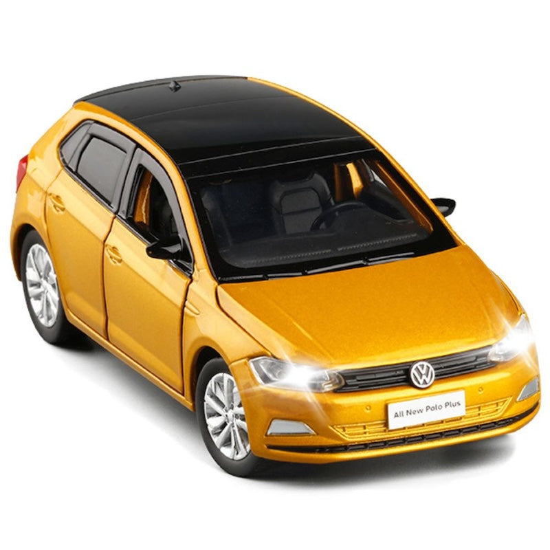 1:32 Volkswagen 2017 Polo Yellow Die Cast Model Car