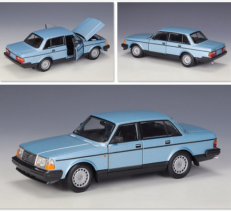 1:24 Volvo 1986 240 GL Blue Die Cast Model Car