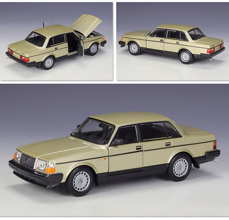 1:24 Volvo 1986 240 GL Gold Die Cast Model Car