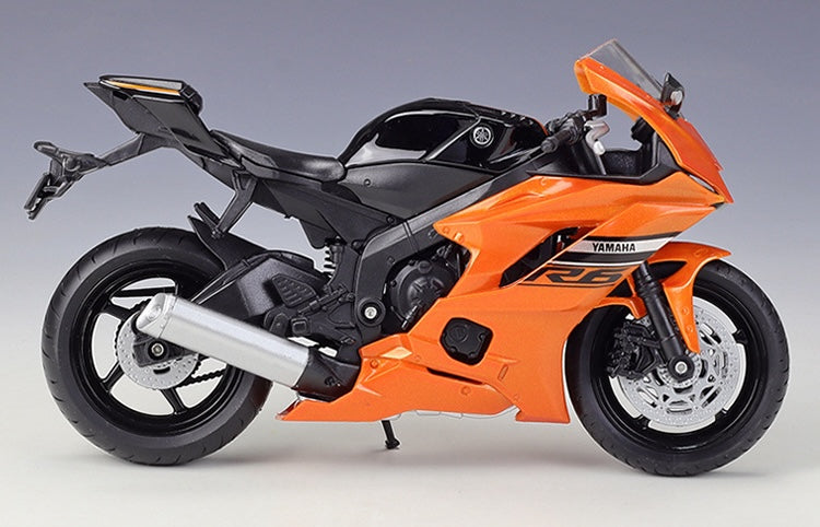 1:12 YAMAHA 2021 YZF-R6 Orange Motorcycle Model