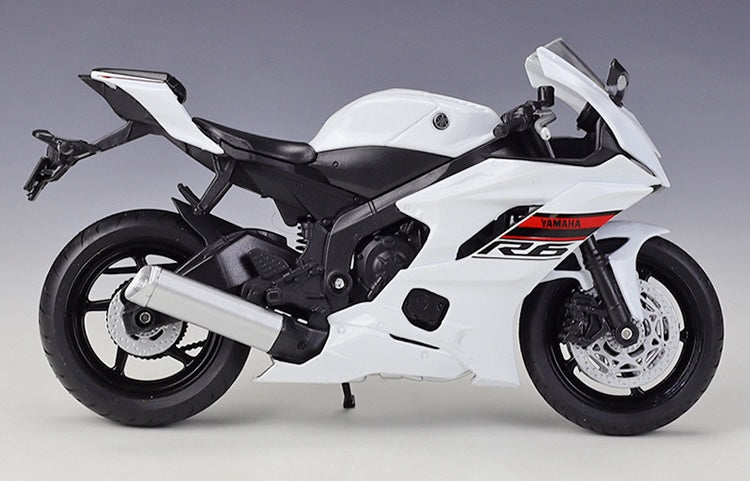 1:12 YAMAHA 2021 YZF-R6 White Motorcycle Model